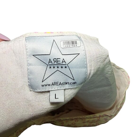 Area Stars Amalia Smocked Floral Mini Dress Pink Size Large - Picture 6 of 6